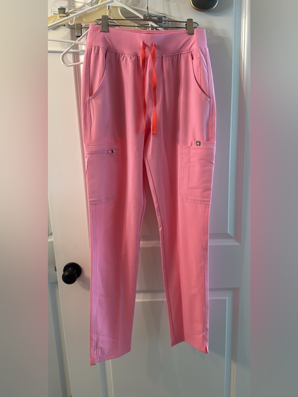 Figs Sunrise Pink Yola Straight Leg Scrub Pants- Small Tall